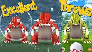 GROUDON Excellent Throws EVERY TIME How To Hit More Excellent Throws SHINY GROUDON  Pokemon Go [upl. by Lorna355]