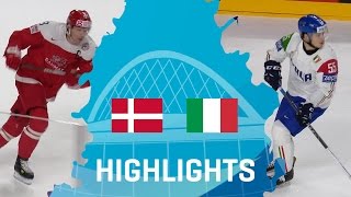 Denmark  Italy  Highlights  IIHFWorlds 2017 [upl. by Penhall]