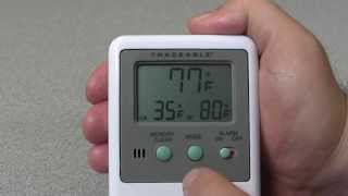 How to adjust alarm settings and clear temp readings on Traceable Memory Monitoring Thermometers [upl. by Massiw]