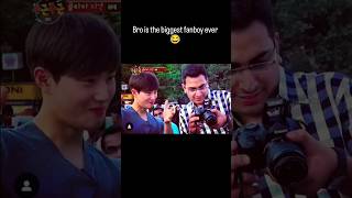 Bro is the biggest fanboy ever😂🇮🇳exo exol bts kpoptrending btsshorts btsarmy india viral [upl. by Fredela736]