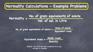 Normality calculation  example problems [upl. by Nylrats]