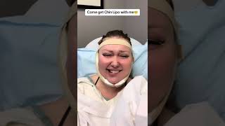 Come get chin lipo with me 😯🥰 chinlipo surgery necklipo [upl. by Hulton607]