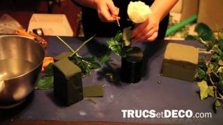 Décoration florale  piquage de fleurs  Tutoriel par trucsetdecocom [upl. by Cressida]