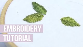 How to embroider leaves [upl. by Erbes]