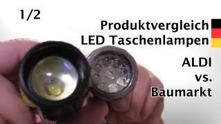 LED Taschenlampen Discount oder Marke  Test Teil 1 [upl. by Naveb]