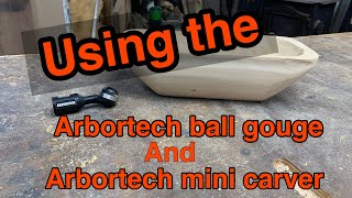 Using the Arbortech ball gouge and Arbortech mini carver [upl. by Telrahc441]