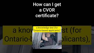 How can I get a CVOR certificate [upl. by Kindig268]