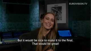 Interview with Anouk The Netherlands 2013 Eurovision Song Contest [upl. by Rese]