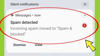 Messages  Spam Detected incoming spam moved to spam amp blocked in android Phone [upl. by Lora862]