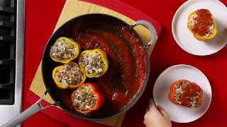 Beef and Sausage Stuffed Peppers  Circulon Gourmet Cookware [upl. by Bent]