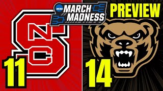 NC State vs Oakland Preview and Best Bet  2024 NCAA Tournament Predictions [upl. by Hpesoy]