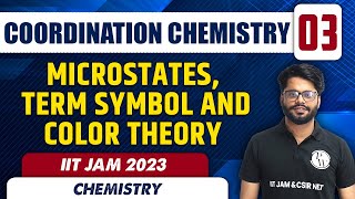 Microstates Term Symbol and Color Theory  Coordination Chemistry 03  Chemistry  IIT JAM 2023 [upl. by Malik]