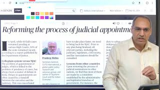 The Hindu editorial 02092024 Reforming the process of judicial appointments NJAC  VIVECHNA [upl. by Nomelc]