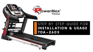 Powermax Fitness TDA260S Treadmill  Installation amp Usage Guide with Display Features [upl. by Tedda]