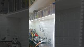 Non modular kitchen makeover with strip light nonmodularkitchen kitchen nonmodular striplight [upl. by Llerihs]