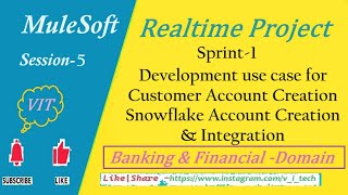 MuleSoft  Realtime Project Session5 vitechtalks Sprint1 Snowflake Account Creation  Anypoint [upl. by Tehcac]