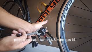 Mengganti Pedal Flat Dengan Pedal Cleat MTB Shimano PD M505 [upl. by Olaf]