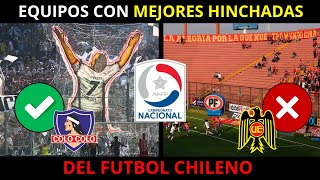 Los EQUIPOS con MEJORES HINCHADAS del FUTBOL CHILENO [upl. by Assille]