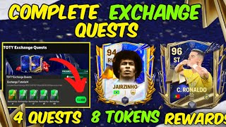 HOW TO COMPLETE TOTY EVENT EXCHANGE QUESTS TUTORIAL GET 8 JAIRZINHO TOKENS IN EA FC FIFA MOBILE 24 [upl. by Oniratac831]