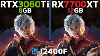 RTX 3060 Ti vs RX 7700 XT  i5 12400F  Tested in 17 games [upl. by Auqinom]