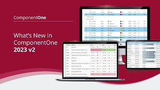 ComponentOne 2023 v2 Release Highlights [upl. by Haropizt]