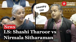 Parliament Session Nirmala Sitharaman Addresses Court Backlog Shashi Tharoor Highlights Issues [upl. by Soutor]