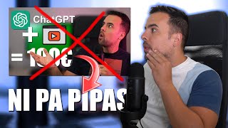 EXPERIMENTO REAL ganar dinero con YOUTUBE  CHATGPT  sale mal [upl. by Eesdnil]