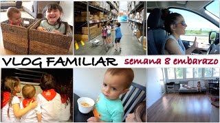 VLOG FAMILIAR semana 8 embarazo gemelar  No me siento bien  Nos instalamos en Madrid [upl. by Aikemet]