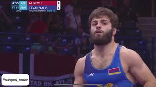 Vazgen Tevanyan vs Haji Aliyev  Wresling world championships 2023 [upl. by Bidle]