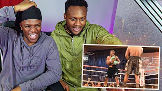 KSI REACTS TO MY 4TH PROFESSIONAL FIGHT [upl. by Sutit168]