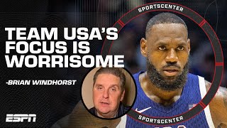 Team USAs focus is WORRISOME 👀 Brian Windhorst reacts to close win vs South Sudan  SportsCenter [upl. by Analla]