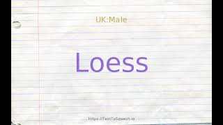 How to pronounce loess [upl. by Morgun244]