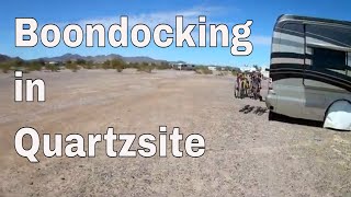 Boondocking with Class A Near Quartzsite Arizona [upl. by Irakuy]