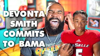 DeVonta Smith commits to Alabama [upl. by Ytinav548]