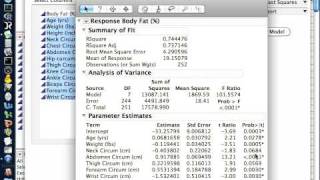 JMP video 78  Multiple Regression [upl. by Chon]