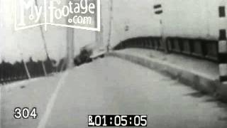 1940 Gallopin Gertie The Tacoma Narrows Bridge Swaying W Car [upl. by Veta]