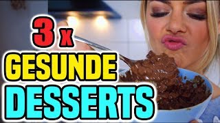 3 gesunde APFEL DESSERT Fitness Rezepte 🍎 schnell amp einfach [upl. by Anahir225]