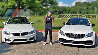 BMW M4 vs Mercedes C63s AMG  FLAT OUT DRIVE 2020 [upl. by Weiser]