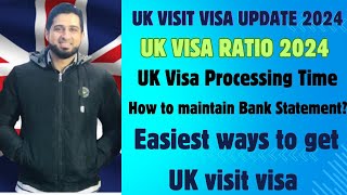 UK Visit Visa Update 2024How to Maintain Bank Statement for UK VisaUK Visa RatioProcessing time [upl. by Yaniv]