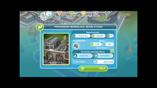 Sims FreeplayPROFESSION WORKPLACE MOVIE STUDIO [upl. by Ardnoed984]