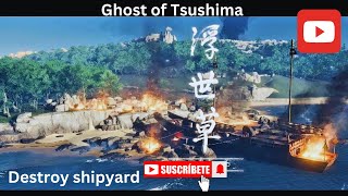 Ghost of Tsushima Destroy Shipyard All Banners And Black Powder Cache Locations [upl. by Anihc328]