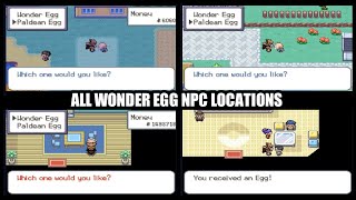 Pokemon Radical Red 41  Wonder Egg Paldean Egg and Seviian Egg Locations [upl. by Michaeu350]