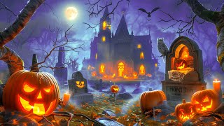 Halloween Cemetery Ambience 🎃🪦 with Spooky Halloween Music 👻 Halloween Ambience [upl. by Anez]