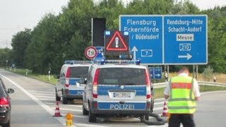 Einsatzfahrten 21  Überfahrt Rader Hochbrücke mit Stau Pannenfahrzeug und Kontrollstellen [upl. by Yasmeen]