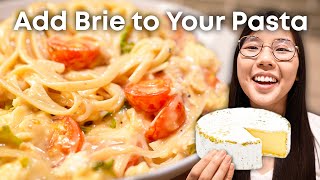 10Minute Brie Cheese Pasta 🧀 VIRAL in KOREA  ONLY 5 Ingredients [upl. by Annij]