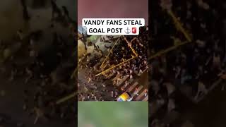 Vanderbilt football fans toss goalpost into Cumberland River after upsetting No 1 Alabama 🏈 shorts [upl. by Inilahs]