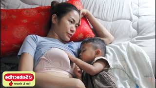 Breastfeeding Vlog Grumpy Baby  Mom amp Baby King0123 [upl. by Yhtamit]