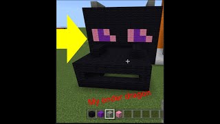 Minecraft Ender Dragon Head tutorial  how to build [upl. by Ecinnahs]