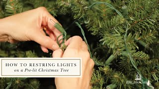 How to Restring Lights on a Prelit Christmas Tree [upl. by Rue]