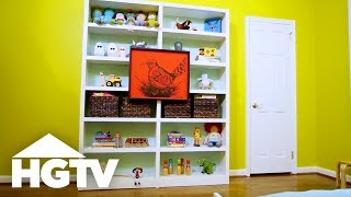 How to Upgrade a Plain Bookshelf  HGTV [upl. by Nylear]